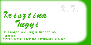 krisztina tugyi business card